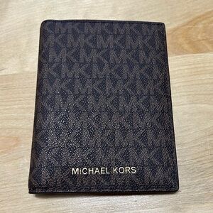 Michael Kors Jet Set Travel Passport Holder Wallet - Brown